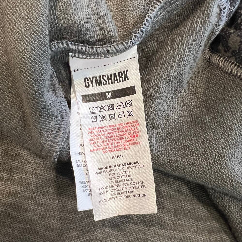 Gymshark black/gray camo hoodie for men size medium - Picture 4 of 9